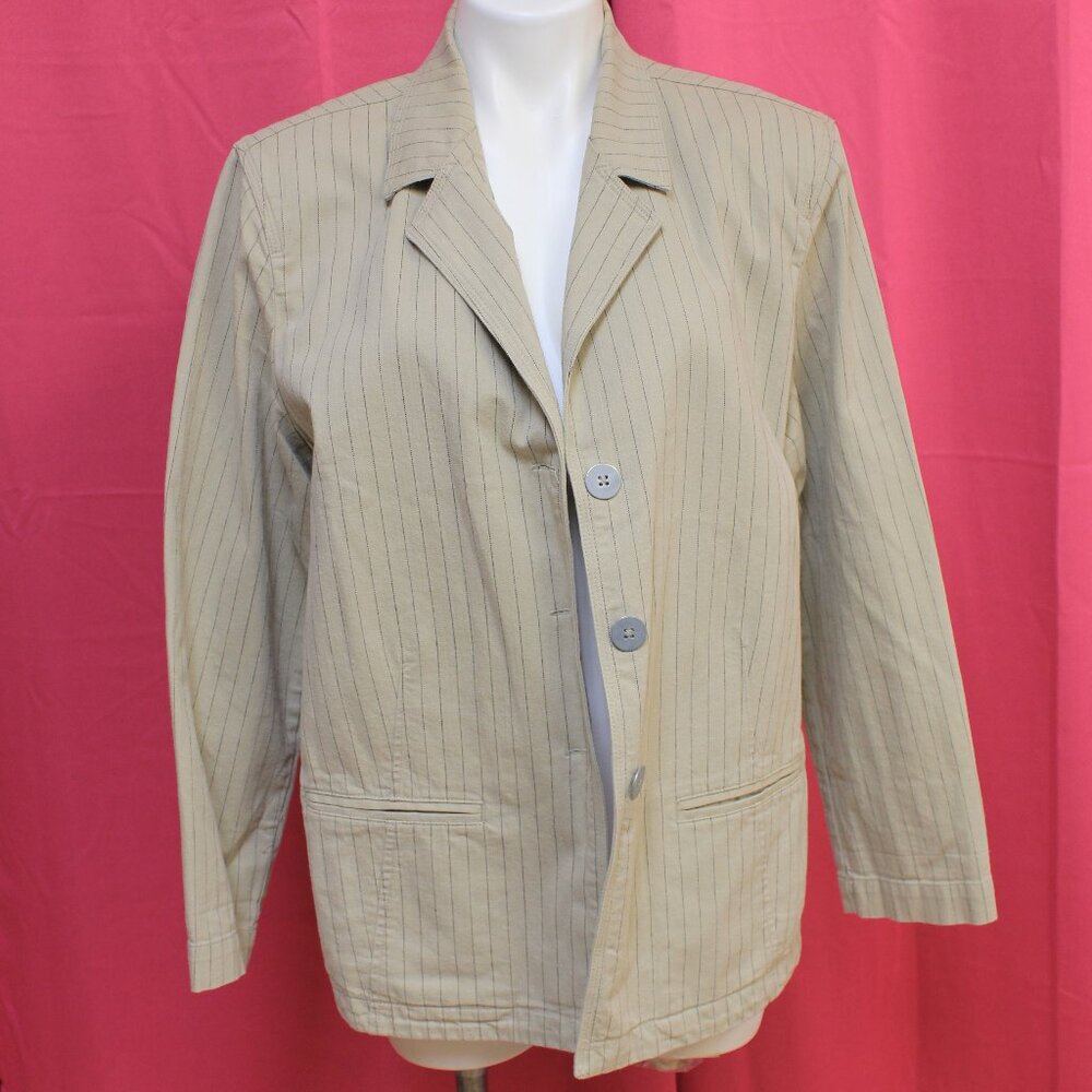 #567B Chico's Cream-Colored Dress Jacket Size 3 (16)